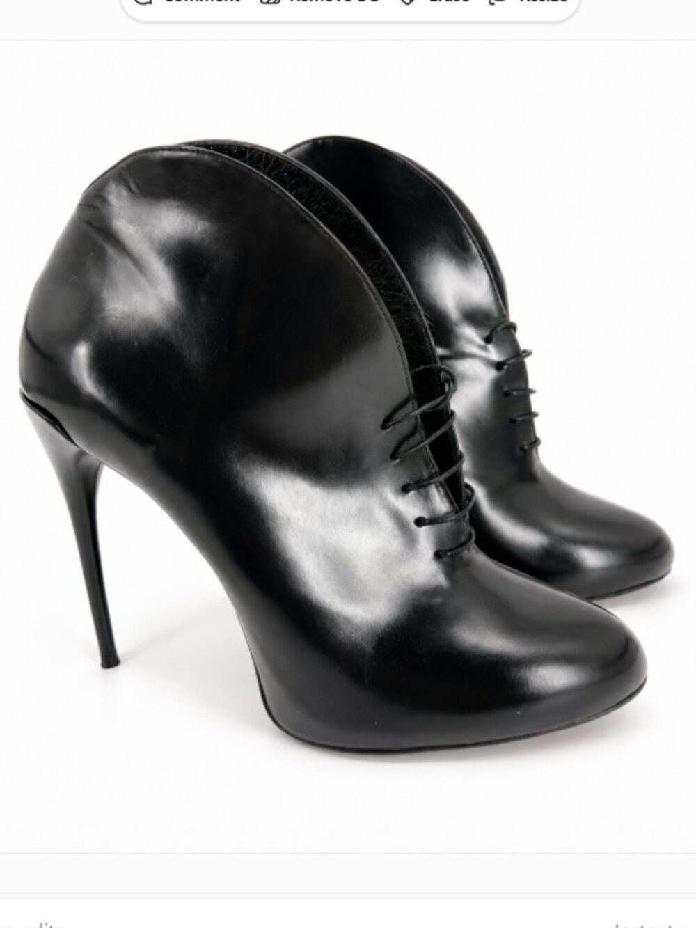 Gucci Womens Kim Lace Up Ankle Boots Size 9 Black Leather Old Money Rare